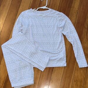 Kids lightweight white under layer/long underwear